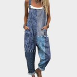 Salopette Boho Bleue avec Patchwork