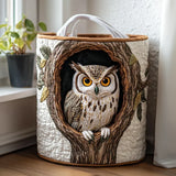 Marie™ | Panier rembourré avec hibou entre les branches