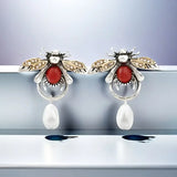 Boucles d'oreilles abeille vintage