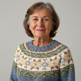 Kornelia™ | Pullover mit Blütenpasse in Graublau