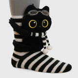 Sofía™ | Chaussettes de Chat Rayées