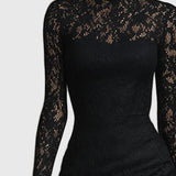 Monica | Robe maxi élégante avec jupe évasée en dentelle