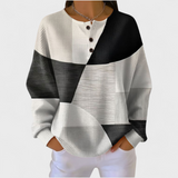 Iris™ | Pull en color block en noir et blanc