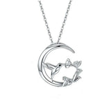 Pendentif en Argent Vintage "Oiseau de Lune"