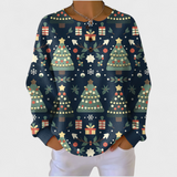 Thekla™ | Pull avec des sapins de Noël