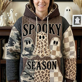 Sweat à capuche avec fantômes en motif effrayant