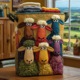 Morgane™ | Panier rembourré avec des moutons entre des collines