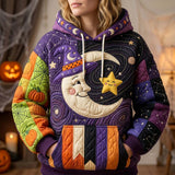Sweat à capuche Patchwork pour Halloween ou Minuit