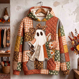 Sweat à Capuche Confortable avec Fantômes et Citrouilles