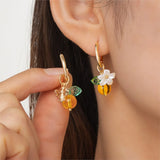 Boucles d'oreilles créoles en fleur d'oranger