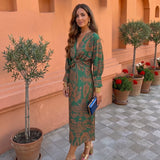 Robe midi à imprimé