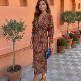 Robe midi à imprimé