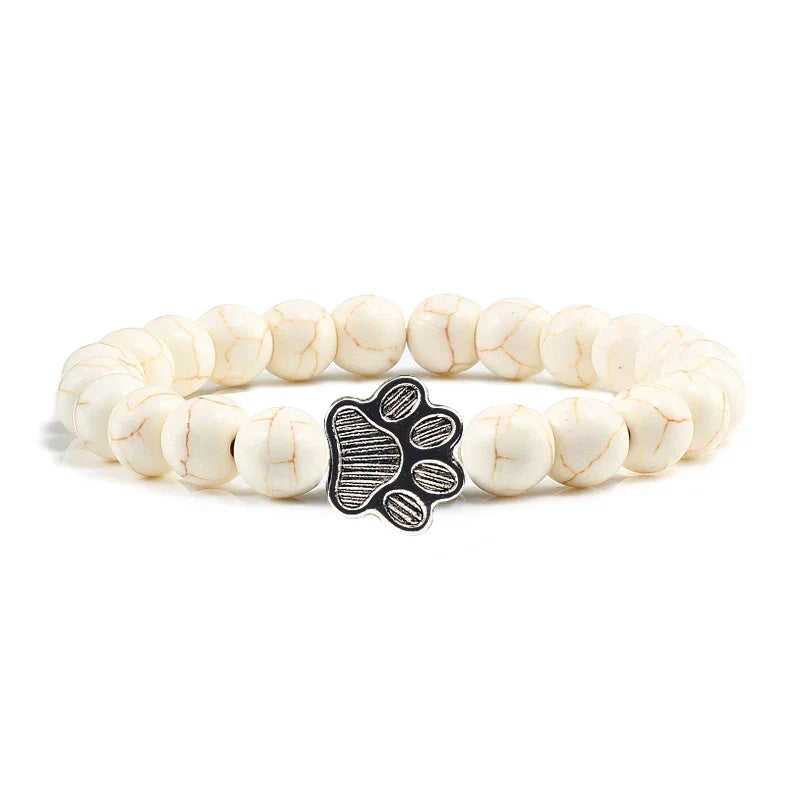 Bracelet Pattes Perlé – Design en Pierre Naturelle
