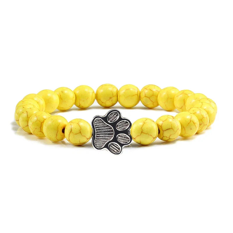 Bracelet Pattes Perlé – Design en Pierre Naturelle