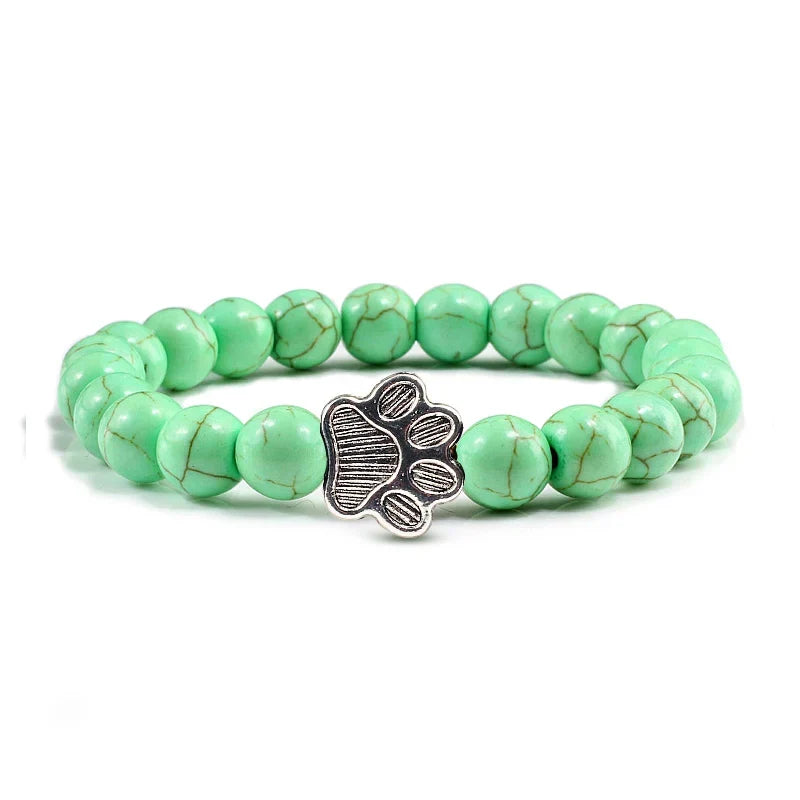 Bracelet Pattes Perlé – Design en Pierre Naturelle