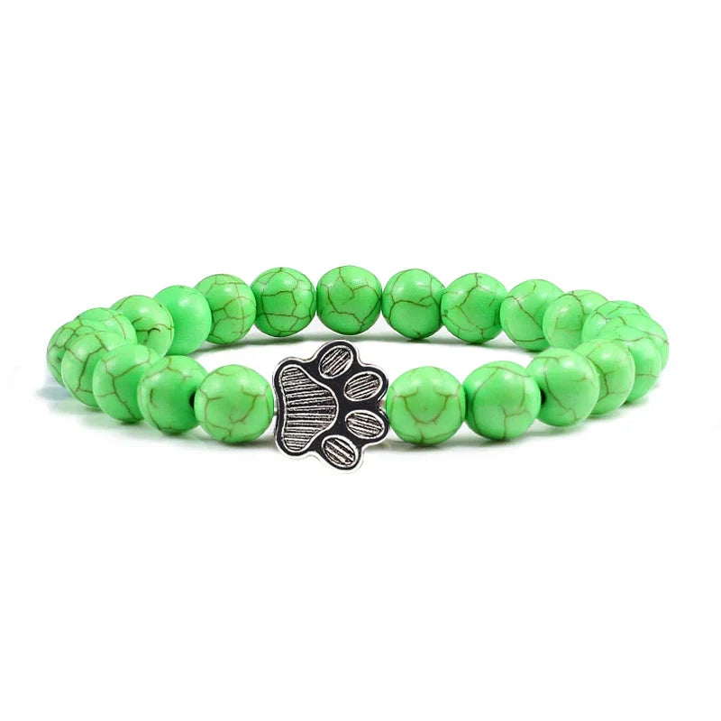 Bracelet Pattes Perlé – Design en Pierre Naturelle