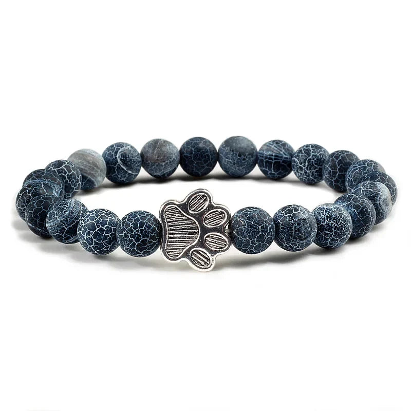 Bracelet Pattes Perlé – Design en Pierre Naturelle