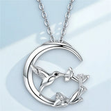 Pendentif en Argent Vintage "Oiseau de Lune"