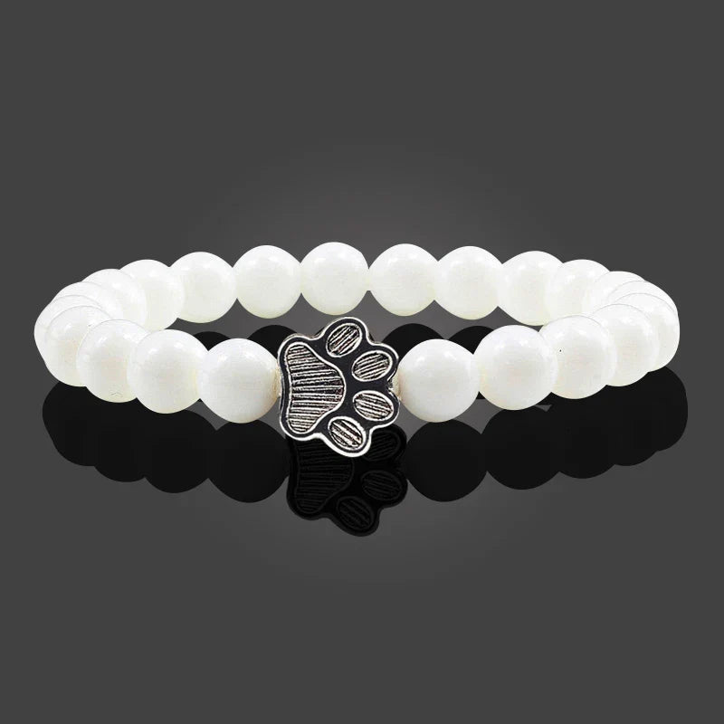 Bracelet Pattes Perlé – Design en Pierre Naturelle