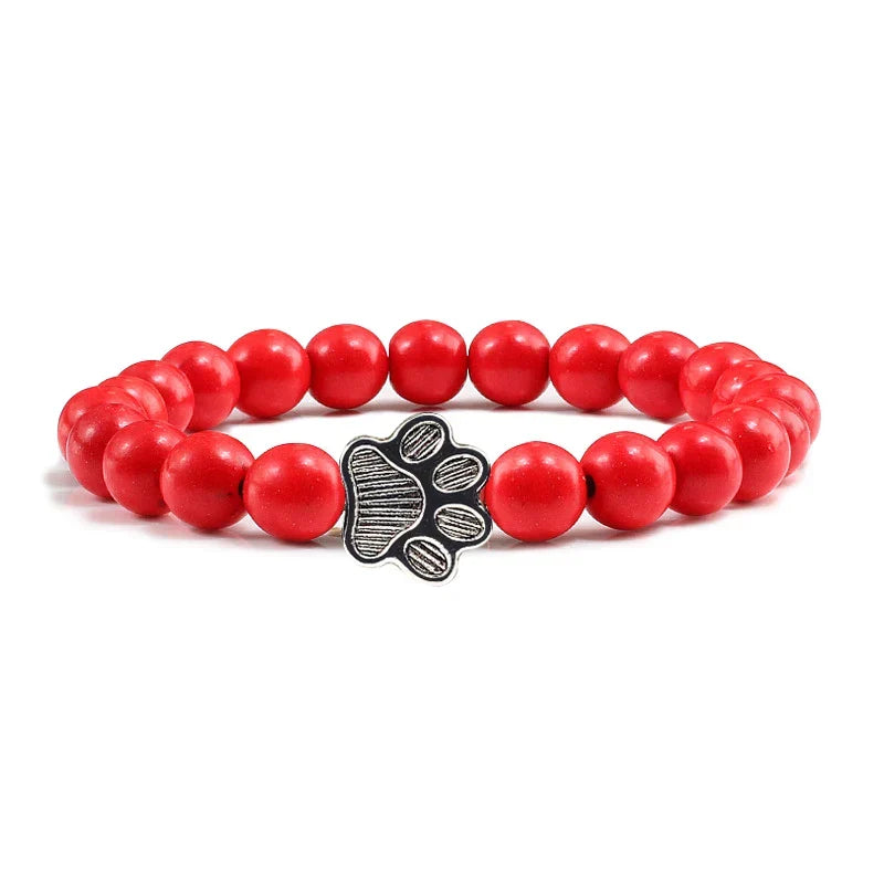 Bracelet Pattes Perlé – Design en Pierre Naturelle