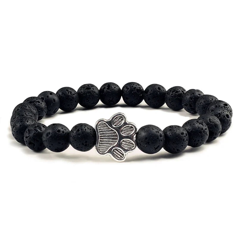 Bracelet Pattes Perlé – Design en Pierre Naturelle
