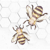 Bague en nid d'abeille ajustable plaquée or 18K