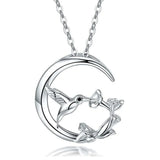 Pendentif en Argent Vintage "Oiseau de Lune"