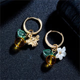 Boucles d'oreilles créoles en fleur d'oranger
