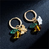 Boucles d'oreilles créoles en fleur d'oranger
