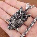 Pendentif en forme de hibou vintage