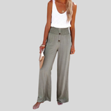 Riana - Pantalon ample taille haute