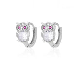 Boucles d'oreilles créoles Animaux en cristal