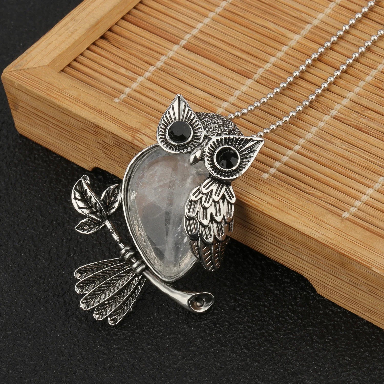 Pendentif en Cristal de Hibou Sagesse