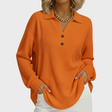 Emilie™ | Pull en Orange avec Col
