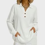 Emilie™ | Pull en Orange avec Col