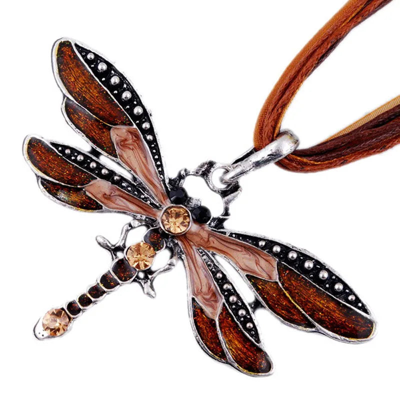 Pendentif Libellule en Cristal