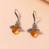 Collier et Boucles d'Oreilles Abeille Vintage