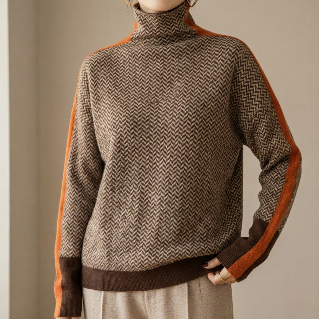 Eleanor | Col montant Herringbone Luxe