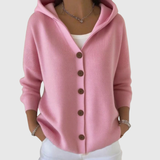 Cardigan Confort avec Capuche en Tricot