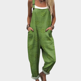 Salopette vert gazon avec motif texturé