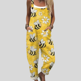 Salopette avec des Abeilles Jaune