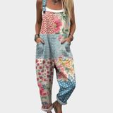 Salopette Boho-Patchwork Pastel