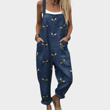 Salopette bleu marine avec motif de canard
