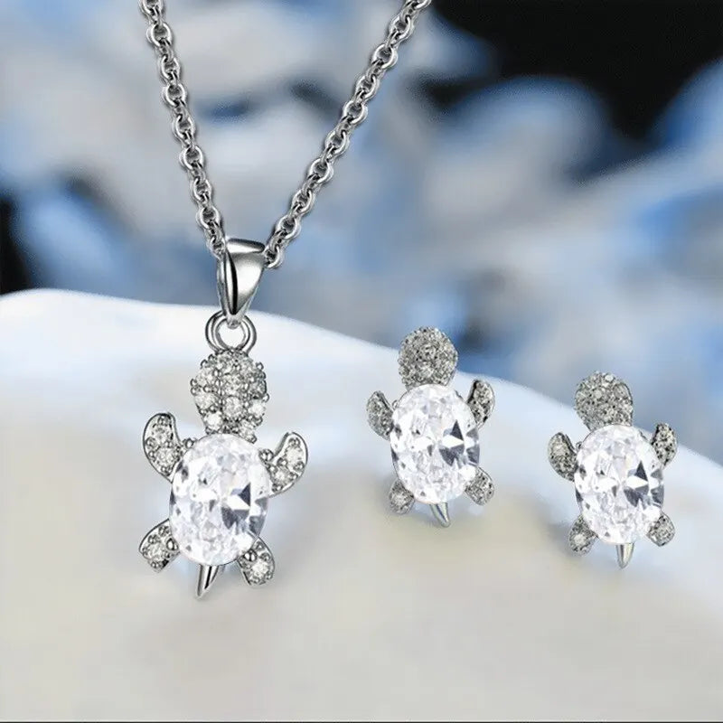 Collier de Tortue de Mer Magnifique avec Boucles d'Oreilles Bonus – Offre Limitée