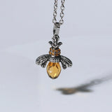 Collier et Boucles d'Oreilles Abeille Vintage