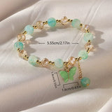 Bracelet Élastique Perlé Belle Papillon