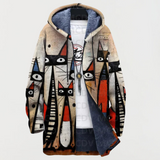 Élodie™ | Veste à capuche avec collage de chats