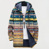 Sophie™ | Veste à capuche avec motif ethnique ondulé
