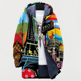 Amélie™ | Veste à capuche avec collage de villes