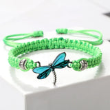 Bracelet Tissé à la Main "Rêves de Libellule"